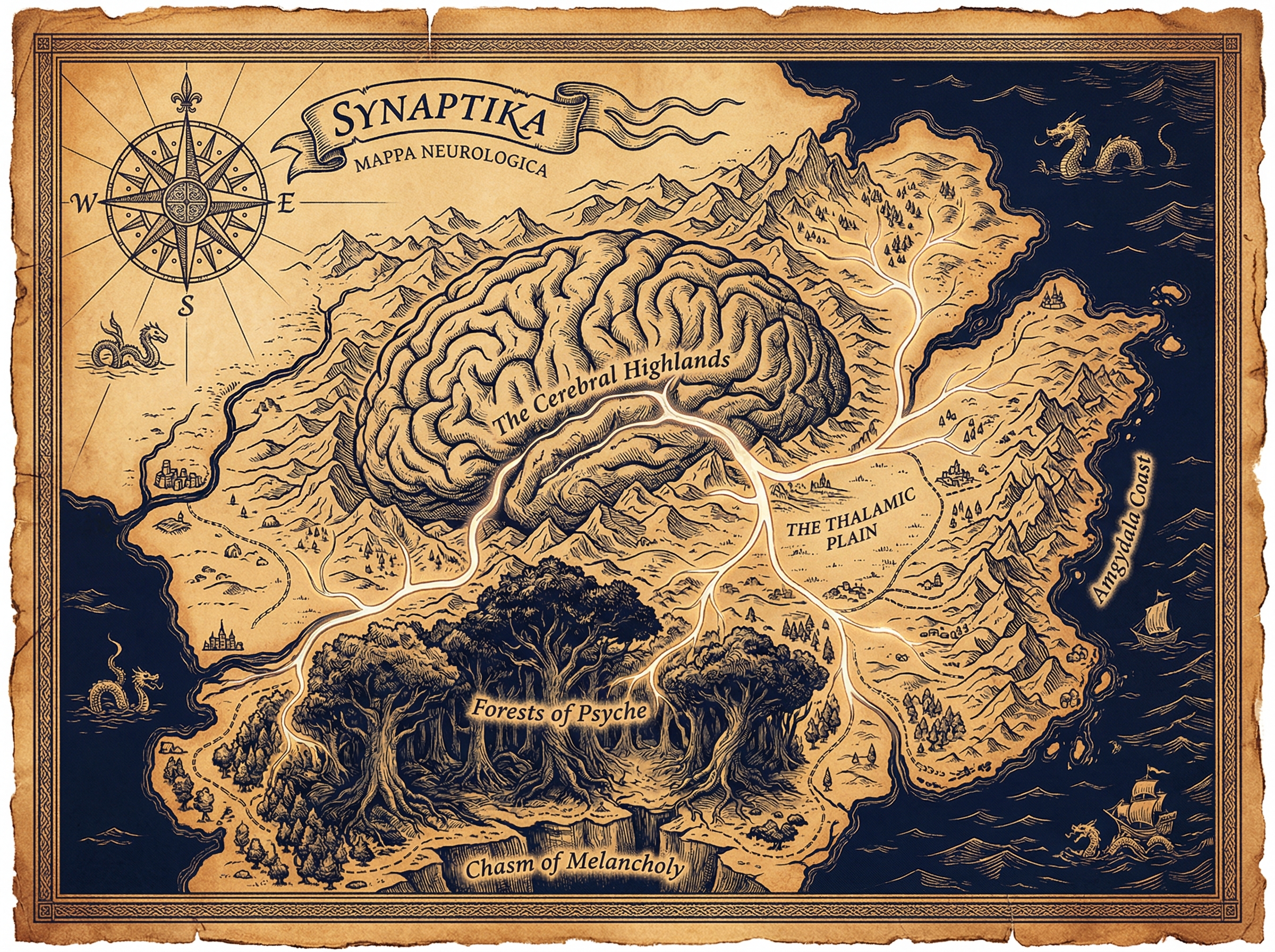 Karte der Welt Synaptika
